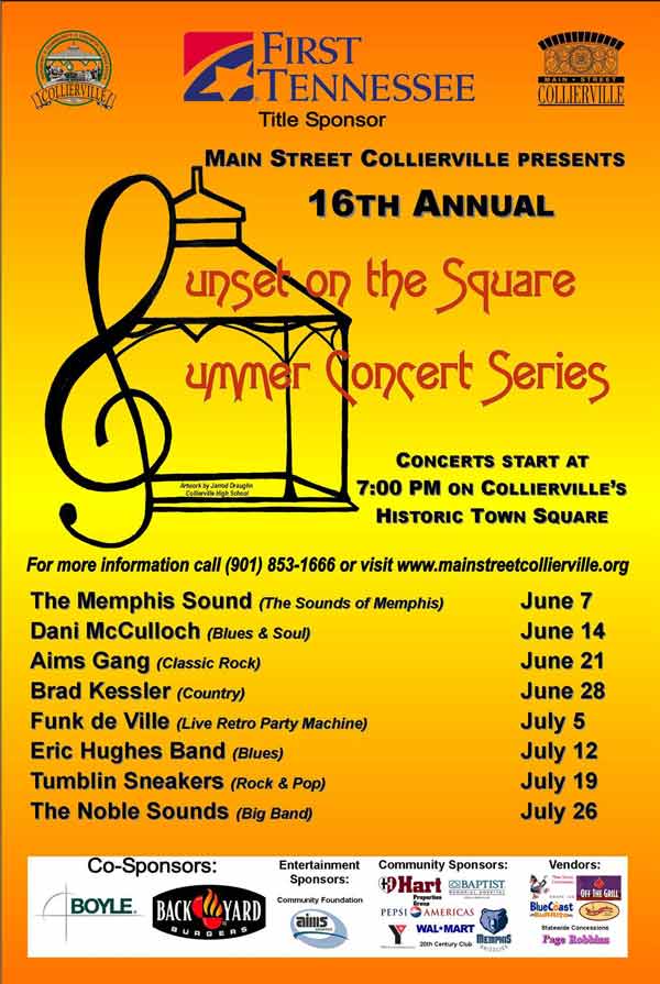 Main Street Collierville Sunset on the Square Summer Concert Series